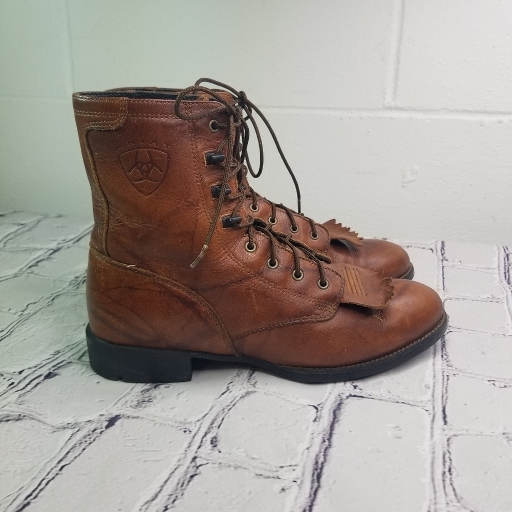 Ariat Heritage Lacer II lace up leather ropers boots - Picture 8 of 15